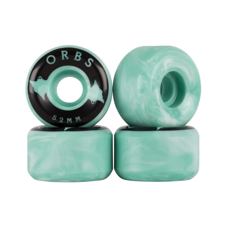 ORBS SPECTERS SWIRLS WHEELS - 52MM - TEAL/WHITE