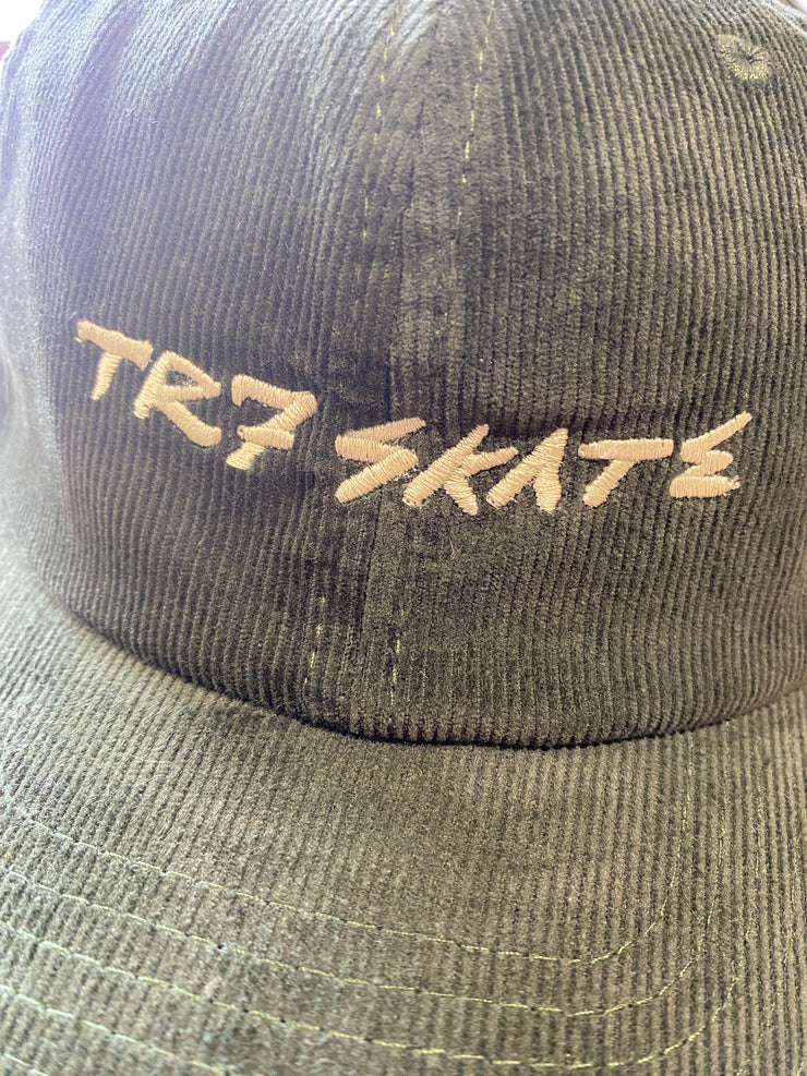 TR7 SKATE Corduroy Cap - Black