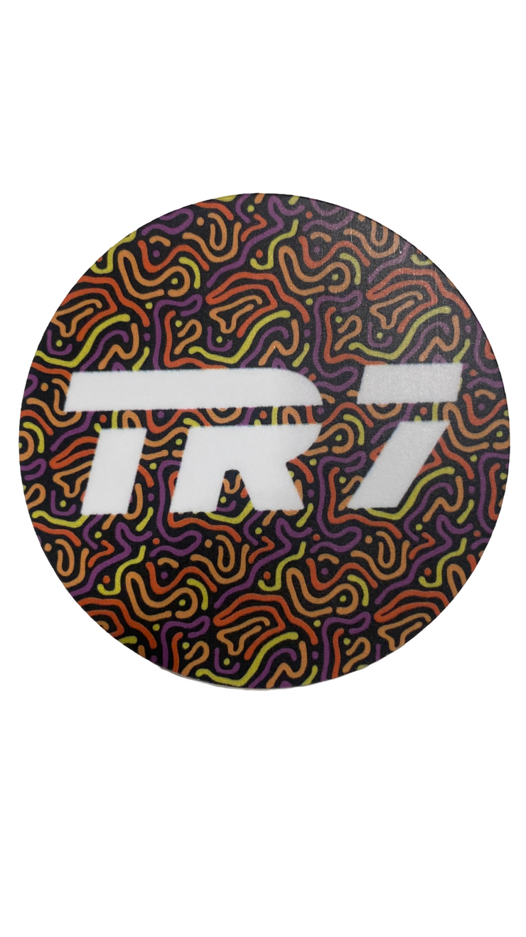 TR7 Skate Circle Logo Sticker colourful