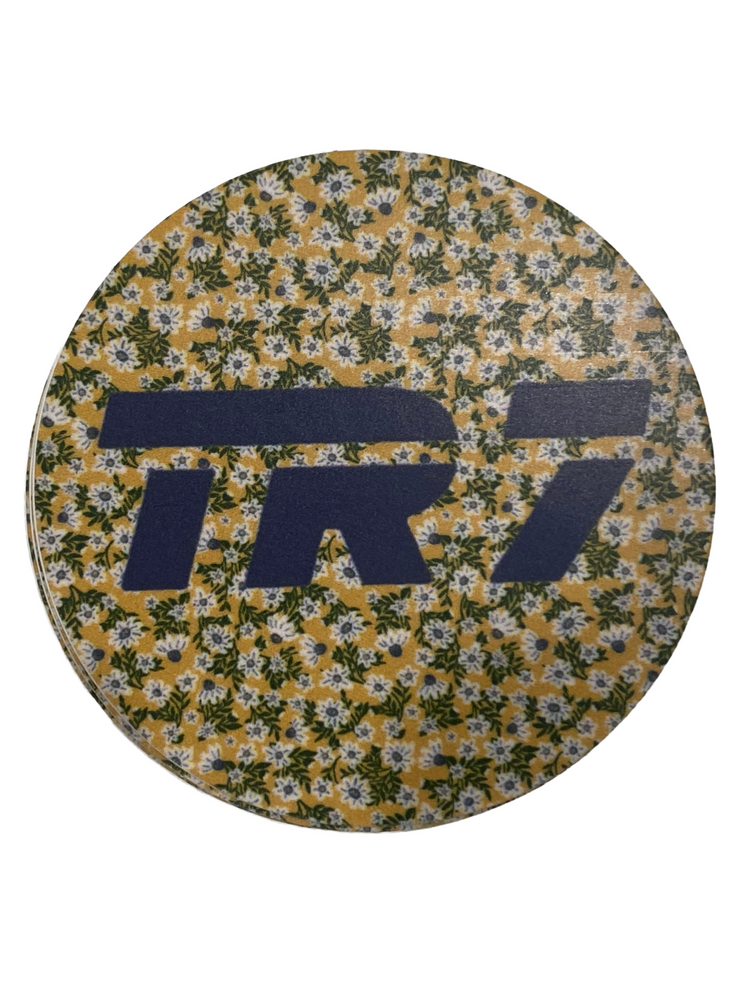 TR7 Skate Circle Logo Sticker Flowery