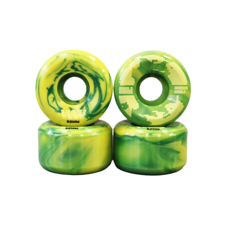 WAYWARD Swirl Formula WHEELS - Green/Yellow 52mm