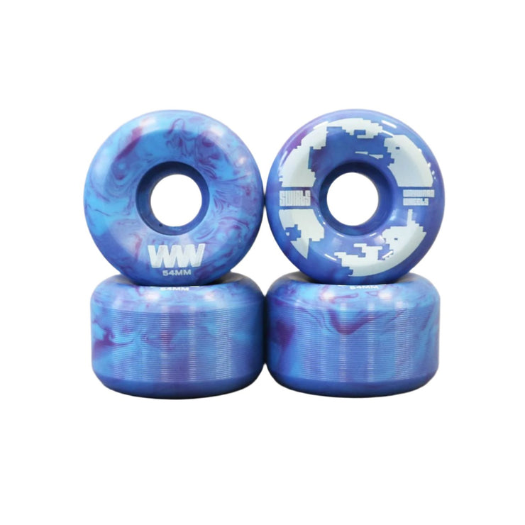 WAYWARD Swirl Formula WHEELS - Turquoise/Purple 54mm